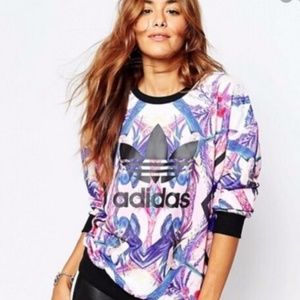 Adidas Trefoil Optic Boom Pink Sweatshirt - Size S